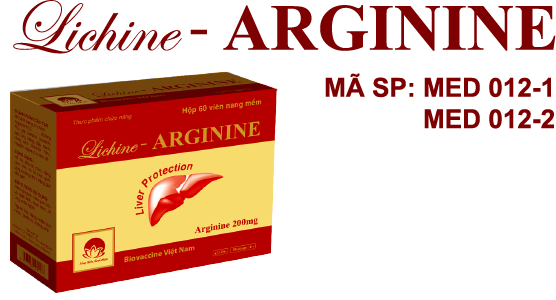 Viên nang mềm Lichine - ARGININE - Hộp 60 viên- Giải độc gan, bảo vệ gan, tăng cường chức năng gan
