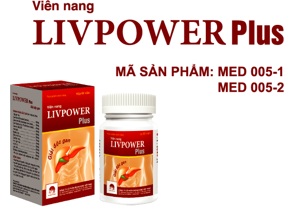 Viên nang LIVPOWER PLUS - Hộp 60 viên- giải độc gan, tăng cường chức năng gan