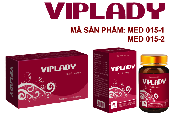Viên nang VIPLADY - Lọ 30 viên - Bổ khí, bổ huyết, dưỡng da, hạn chế lão hóa