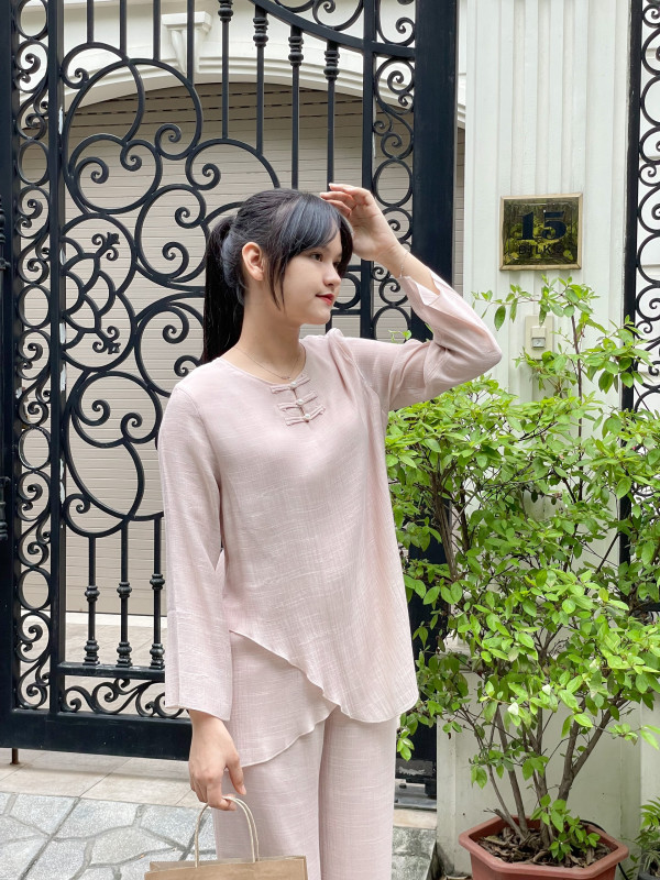 Buddhist clothes for going to the temple, practicing yoga, sitting meditation, qigong, martial arts, nursing for women - Bo Tam Dan Suong