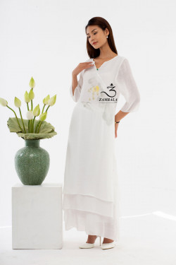 Bộ quần áo đi lễ chùa, áo lam đi chùa, trang phục đi chùa nữ, vải tơ đũi, cổ V, màu trắng, nâu, hồng, lam, size S M L XL 2 XL hàng cao cấp, may theo yêu cầu