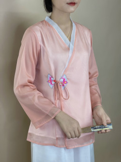 Bộ quần áo đi lễ chùa, áo lam đi chùa, trang phục đi chùa, ngồi thiền, nữ, vải voan cao cấp, màu trắng, nâu, size S M L XL 2 XL may theo yêu cầu - Đan Ngọc Lâm