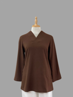 Bộ quần áo đi lễ chùa, áo lam đi chùa, trang phục đi chùa, ngồi thiền, nữ, vải đũi cao cấp, màu trắng, nâu, size S M L XL 2 XL may theo yêu cầu - Nhật An